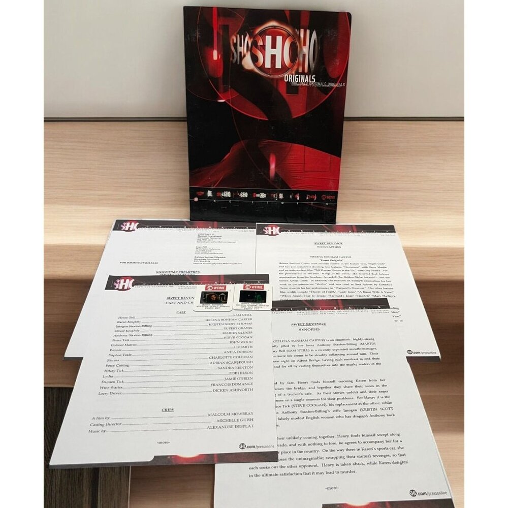 Showtime Movie Press Kit Sweet Revenge 2000 Helen Bonham Carter Sam Neill